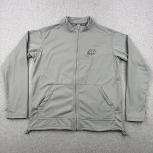 686 Technical Fleece Jacket Mens Large Gray Full Zip Mock Neck Logo Softshell